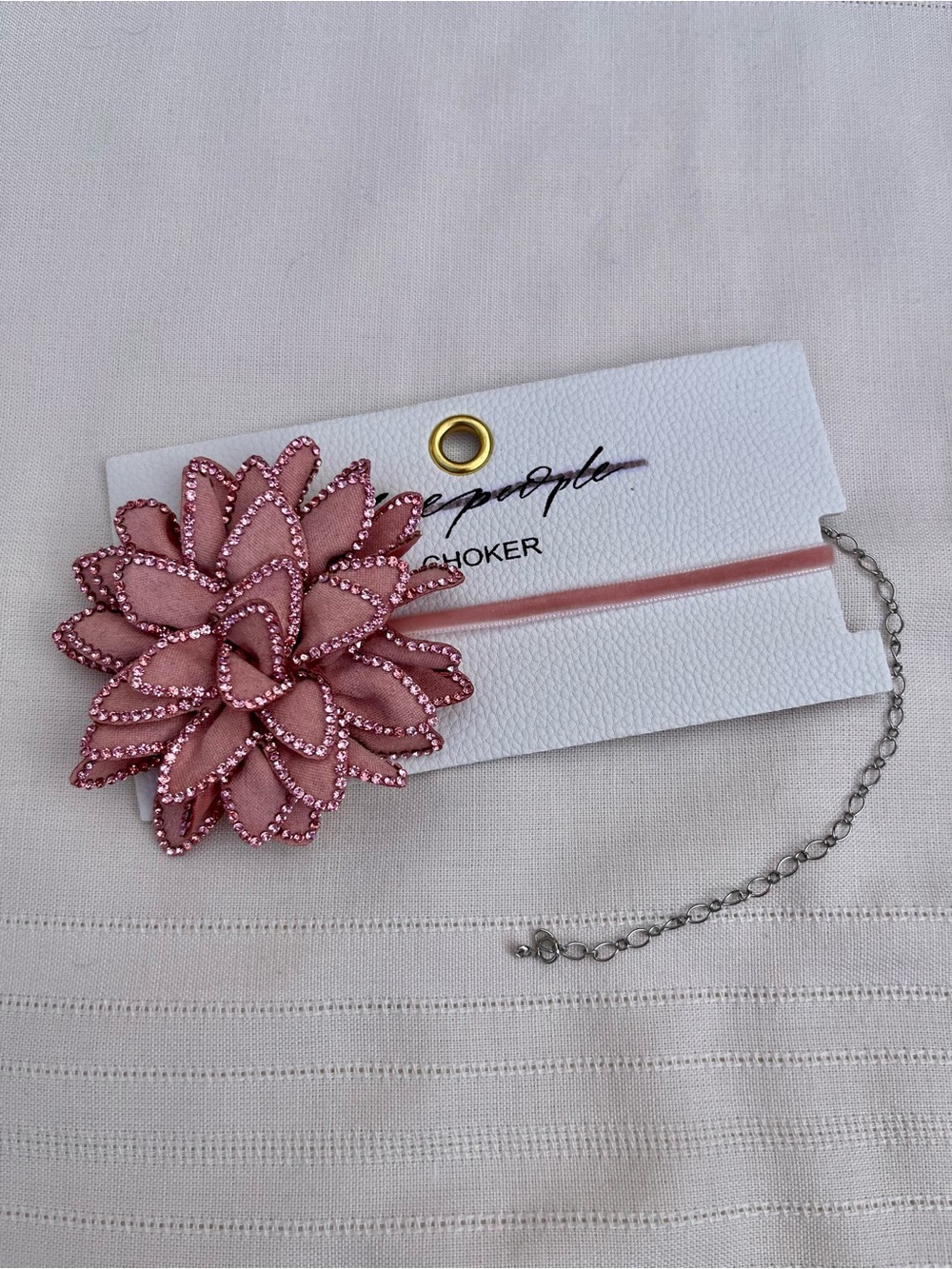 Free People Pink Flower Choker Necklace From Dusk Til Dawn